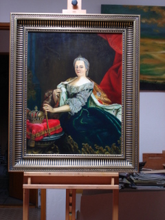 Marie Terezie, olej na dřevě, 79×66cm, 11000,-kč