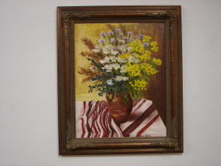 Luční květy, olej na plátně, 63×53cm, 6600,-kč
